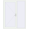 Prețuri Uși de intrare 1650x2100 mm ENERGY-SAVING REHAU SYNEGO RAL 9016 Traffic white two-sided