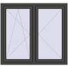 Prețuri Ferestre 1250x1150 mm OPTIMUM REHAU EURO 70 BASALT_GREY two-sided
