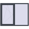 Prețuri Ferestre 1500x1200 mm ENERGY-SAVING REHAU SYNEGO MD ANTHRACITE_GREY_STRUKTURAL two-sided