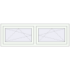 Prețuri Ferestre 1600x500 mm REHAU BRILLANT DESIGN RAL 9016 Traffic white two-sided