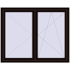 Prețuri Ferestre 1500x1200 mm BASE REHAU EURO 60 BLACK_BROWN two-sided