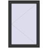 Prețuri Ferestre 1000x1500 mm BASE REHAU EURO 60 BLACK_STRUCTURAL two-sided