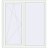 Prețuri Ferestre 1350x1450 mm BASE REHAU EURO 60 RAL 9016 Traffic white two-sided