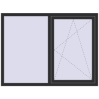 Prețuri Ferestre 1600x1200 mm ENERGY-SAVING REHAU SYNEGO MD ANTHRACITE_GREY_GLATT two-sided
