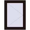 Prețuri Ferestre 800x1100 mm BASE REHAU EURO 60 BLACK_BROWN two-sided