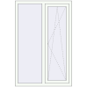Prețuri Ferestre 1000x1500 mm ALU LIGHT A RAL 9016 Traffic white two-sided