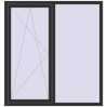 Prețuri Ferestre 1500x1600 mm ENERGY-SAVING REHAU SYNEGO MD ANTHRACITE_GREY_GLATT two-sided