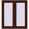 Prețuri Ferestre 1050x1160 mm OPTIMUM REHAU EURO 70 BLACK_CHERRY two-sided