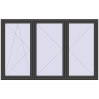 Prețuri Ferestre 2400x1500 mm OPTIMUM REHAU EURO 70 BASALT_GREY two-sided