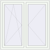 Prețuri Ferestre 1250x1250 mm OPTIMUM REHAU EURO 70 RAL 9016 Traffic white two-sided