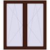 Prețuri Ferestre 1400x1600 mm OPTIMUM REHAU EURO 70 BLACK_CHERRY two-sided
