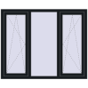 Prețuri Ferestre 1550x1250 mm REHAU BRILLANT DESIGN BLACK_COOL_110L-2 two-sided