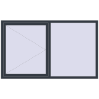 Prețuri Ferestre 2000x1200 mm BASE REHAU EURO 60 ANTHRACITE_GREY_STRUKTURAL two-sided