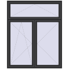 Prețuri Ferestre 1600x1970 mm OPTIMUM REHAU EURO 70 ANTHRACITE_GREY_GLATT two-sided