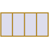 Prețuri Ferestre 3000x1500 mm ALU STANDARD 72 RAL 1005 Honey yellow two-sided