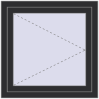 Prețuri Ferestre 800x800 mm OPTIMUM REHAU EURO 70 ANTHRACITE_GREY_GLATT two-sided