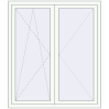 Prețuri Ferestre 1300x1500 mm REHAU BRILLANT DESIGN RAL 9016 Traffic white two-sided