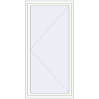 Prețuri Ferestre 1000x2000 mm REHAU ARTEVO RAL 9016 Traffic white two-sided