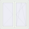 Prețuri Ferestre 1200x1200 mm REHAU ARTEVO RAL 9016 Traffic white two-sided