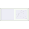 Prețuri Ferestre 1600x700 mm ENERGY-SAVING REHAU SYNEGO MD RAL 9016 Traffic white two-sided