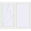 Prețuri Ferestre 1250x1150 mm ALU LIGHT A RAL 9016 Traffic white two-sided