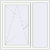 Prețuri Ferestre 1100x1100 mm BASE REHAU EURO 60 RAL 9016 Traffic white two-sided