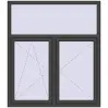Prețuri Ferestre 1400x1600 mm OPTIMUM REHAU EURO 70 BASALT_GREY two-sided