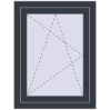 Prețuri Ferestre 600x800 mm BASE REHAU EURO 60 ANTHRACITE_GREY_STRUKTURAL two-sided