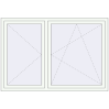 Prețuri Ferestre 1750x1200 mm REHAU BRILLANT DESIGN RAL 9016 Traffic white two-sided