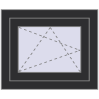 Prețuri Ferestre 550x500 mm REHAU BRILLANT DESIGN ANTHRACITE_GREY_GLATT two-sided