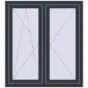 Prețuri Ferestre 1050x1160 mm OPTIMUM REHAU EURO 70 ANTHRACITE_GREY_STRUKTURAL two-sided