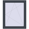 Prețuri Ferestre 980x1240 mm OPTIMUM REHAU EURO 70 ANTHRACITE_GREY_STRUKTURAL two-sided