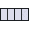 Prețuri Ferestre 3500x1500 mm OPTIMUM REHAU EURO 70 BLACK_COOL_110L-2 two-sided