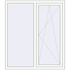 Prețuri Ferestre 1300x1500 mm BASE REHAU EURO 60 RAL 9016 Traffic white two-sided