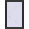 Prețuri Ferestre 1000x1500 mm BASE REHAU EURO 60 ANTHRACITE_GREY_GLATT two-sided