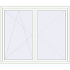 Prețuri Ferestre 1800x1500 mm ENERGY-SAVING REHAU SYNEGO MD RAL 9016 Traffic white two-sided
