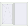 Prețuri Ferestre 1400x1200 mm REHAU ARTEVO RAL 9016 Traffic white two-sided