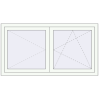 Prețuri Ferestre 1500x800 mm OPTIMUM REHAU EURO 70 RAL 9016 Traffic white two-sided