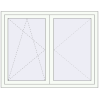 Prețuri Ferestre 1360x1100 mm REHAU ARTEVO RAL 9016 Traffic white two-sided