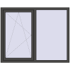 Prețuri Ferestre 1500x1200 mm ENERGY-SAVING REHAU SYNEGO MD BASALT_GREY two-sided