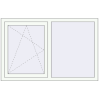 Prețuri Ferestre 1400x900 mm REHAU BRILLANT DESIGN RAL 9016 Traffic white two-sided