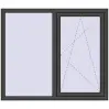 Prețuri Ferestre 1400x1200 mm ENERGY-SAVING REHAU SYNEGO MD BASALT_GREY two-sided