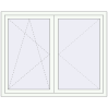 Prețuri Ferestre 1500x1200 mm ALU STANDARD 72 RAL 9016 Traffic white two-sided