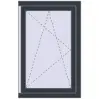 Prețuri Ferestre 640x990 mm BASE REHAU EURO 60 ANTHRACITE_GREY_STRUKTURAL two-sided