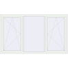 Prețuri Ferestre 2400x1400 mm REHAU ARTEVO RAL 9016 Traffic white two-sided