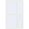 Prețuri Ferestre 1710x2800 mm OPTIMUM REHAU EURO 70 RAL 9016 Traffic white two-sided