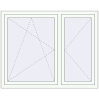 Prețuri Ferestre 1461x1160 mm OPTIMUM REHAU EURO 70 RAL 9016 Traffic white two-sided