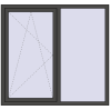 Prețuri Ferestre 1500x1400 mm OPTIMUM REHAU EURO 70 BASALT_GREY external