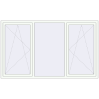 Prețuri Ferestre 2360x1400 mm REHAU BRILLANT DESIGN RAL 9016 Traffic white two-sided