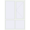 Prețuri Ferestre 1400x2050 mm ENERGY-SAVING REHAU SYNEGO MD RAL 9016 Traffic white two-sided